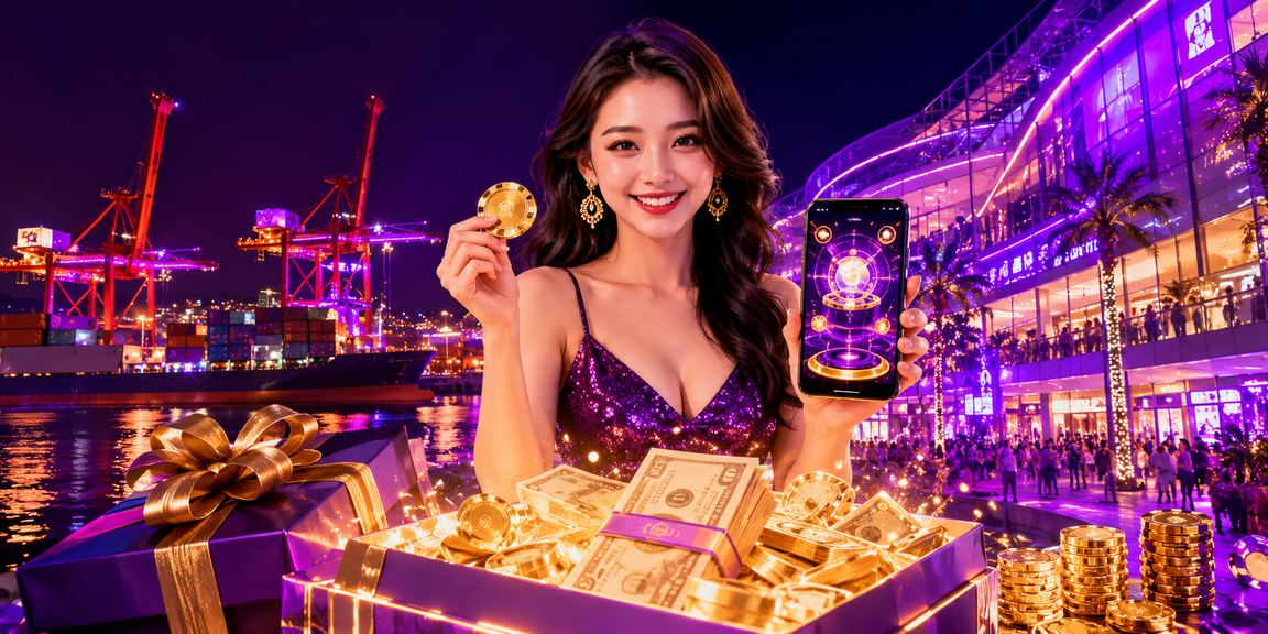 Người dùng chơi casino trên điện thoại di động với ánh đèn neon tại Hải Phòng