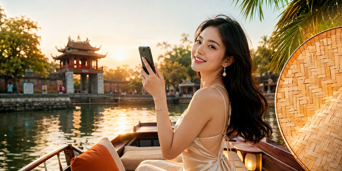 Người chơi Hà Nội trải nghiệm casino trên điện thoại di động với nón lá truyền thống
